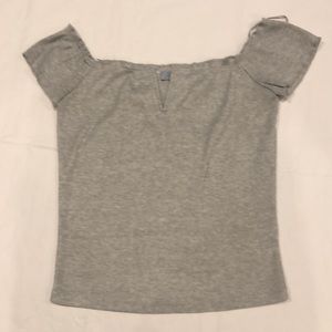 Abbeline scallop neck  off shoulder top